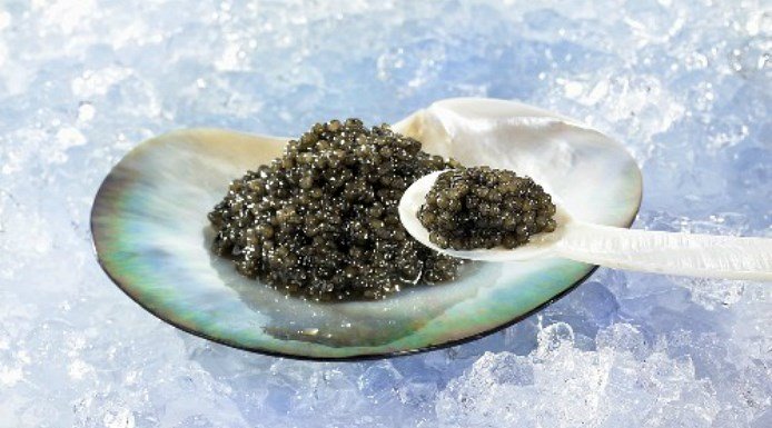 Caviar en una concha