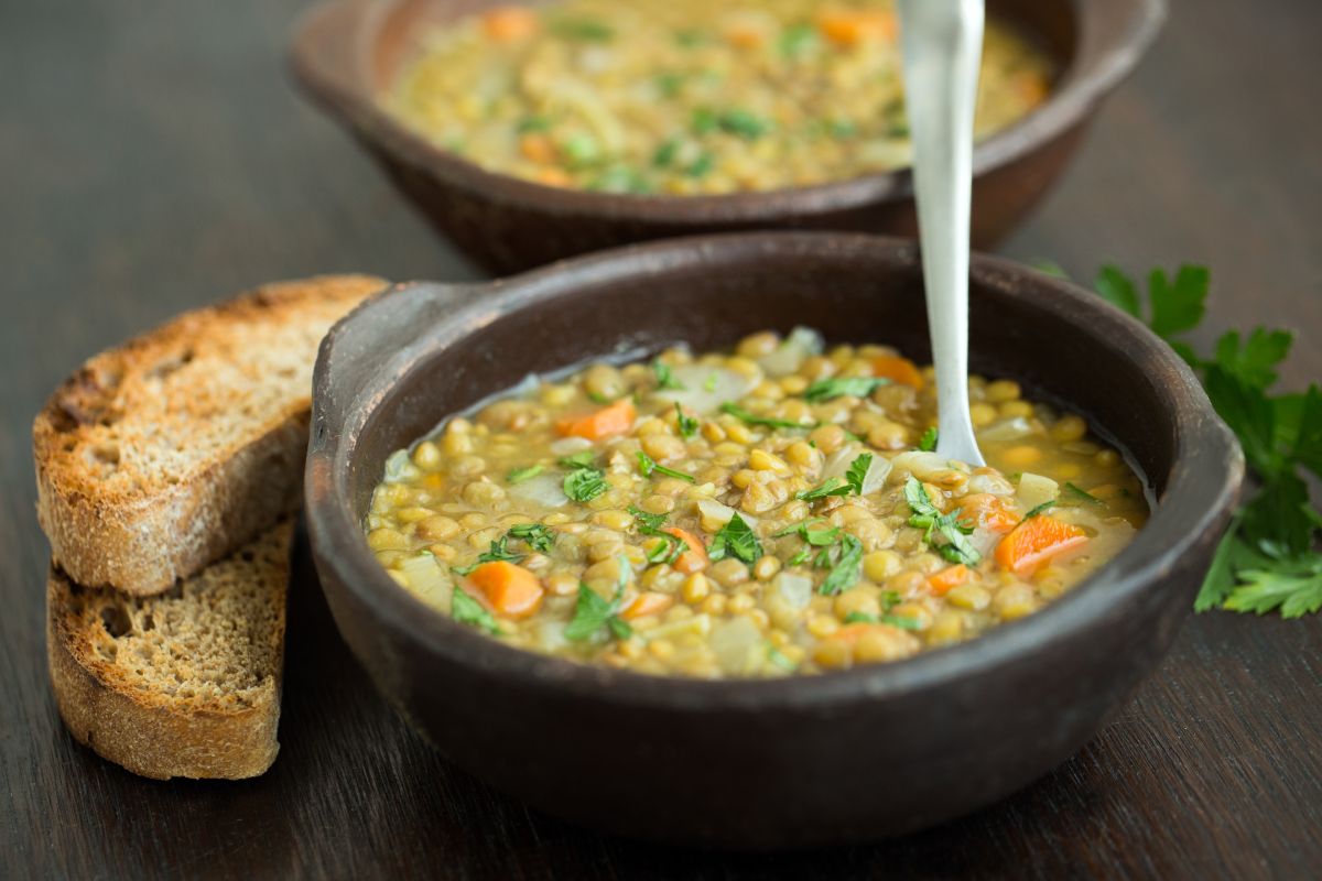 platos vegetarianos fáciles Sopa de lentejas