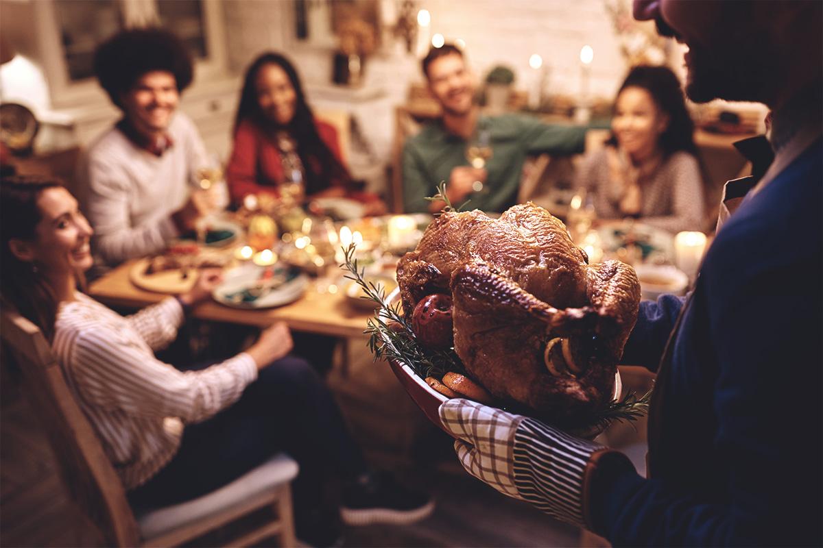 Pavo al horno navideño
