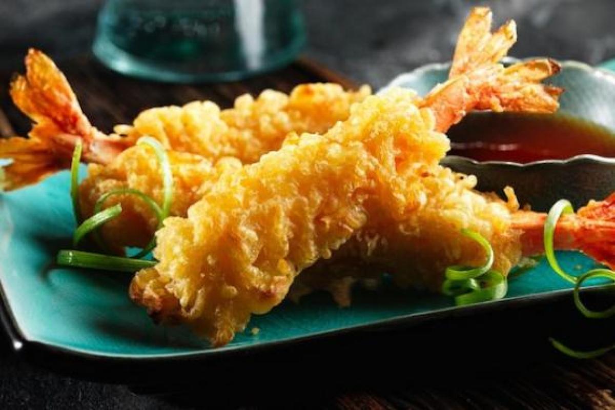 Langostinos en tempura