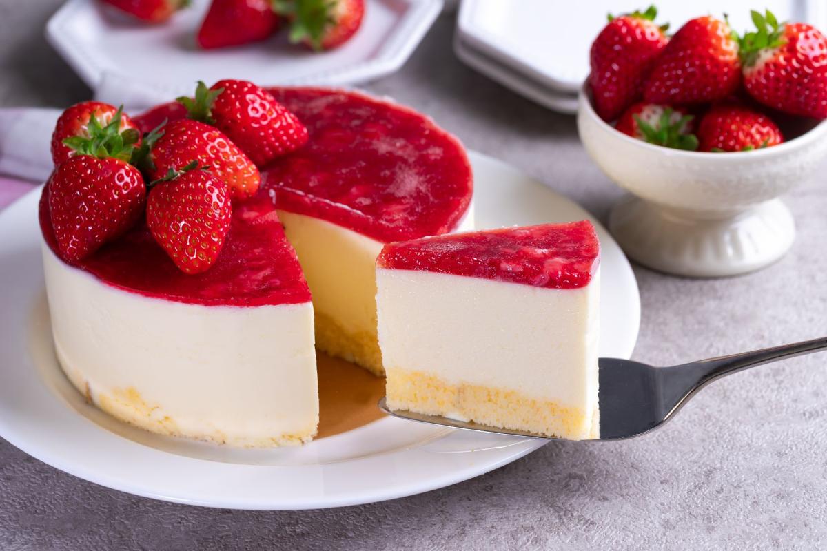 Tarta de queso con frutos rojos