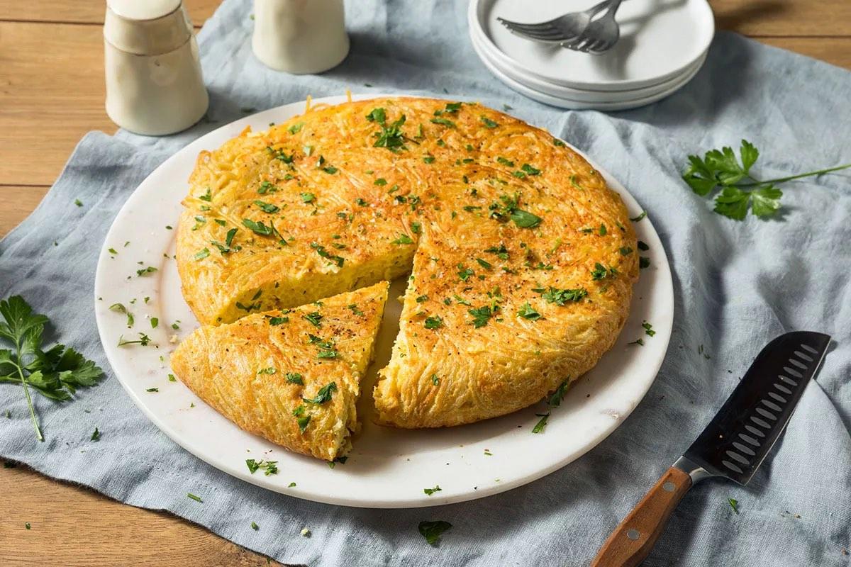 Frittata de sobras de pasta