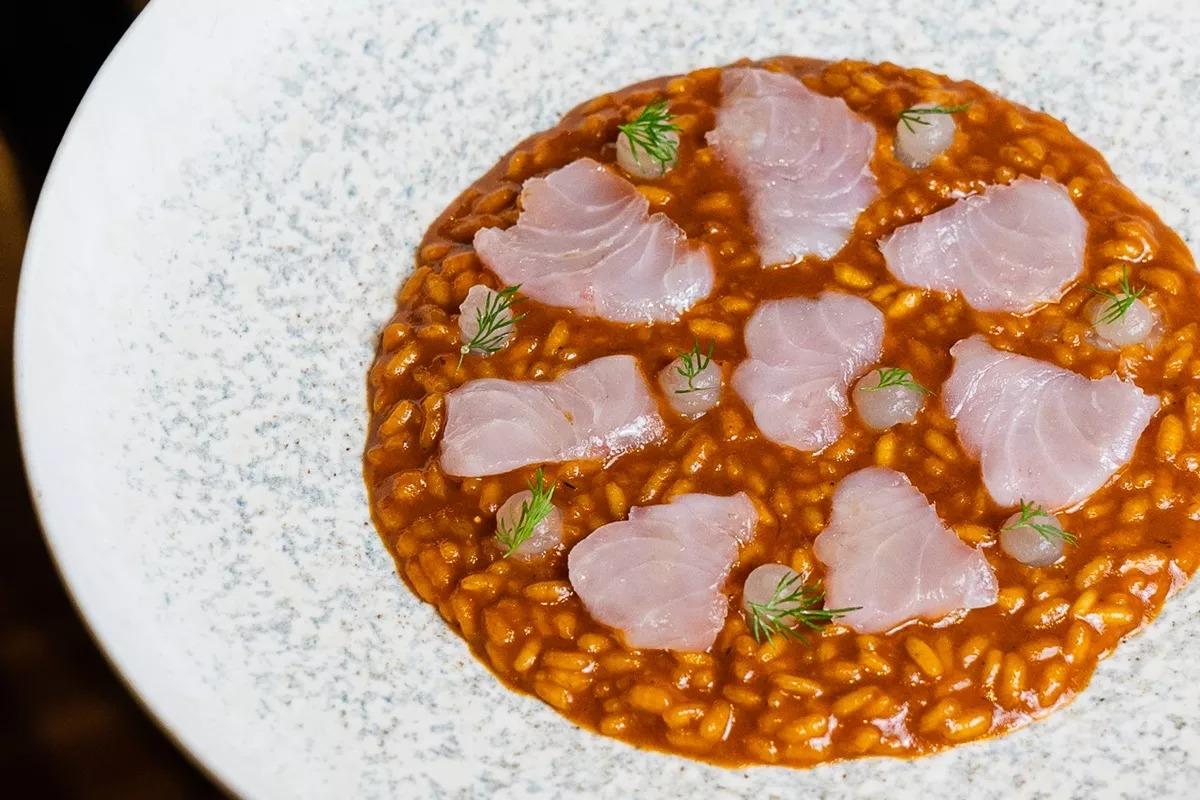 Risotto de gallineta mediterránea