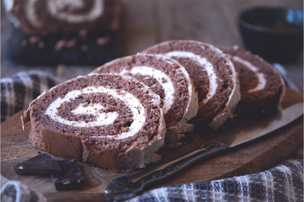 Brazo de gitano de chocolate
